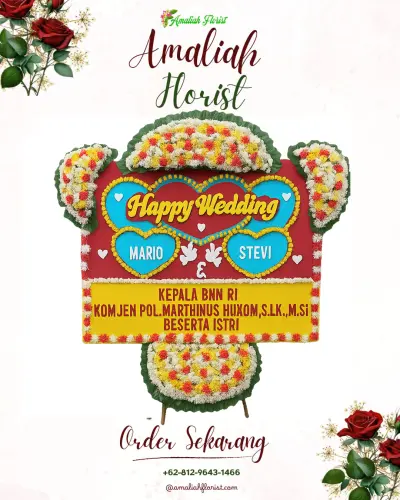 Karangan Papan Bunga Pernikahan di Cipinang Muara